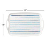 Blue Bay Melamine Handled Platter Easy Serve Durable Outdoor-Friendly - Image 3