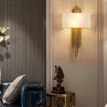 Everly Quinn 2 Light Fabric Flush Mount Sconce