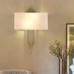 Everly Quinn 2 Light Fabric Flush Mount Sconce - Image 4