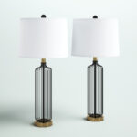 Letchworth 28.57" Metal Table Lamp Set Vintage Modern Style - Image 3