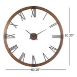 Oberon 60" Oversized Wall Clock Rustic Modern Look - Image 4