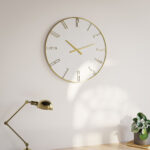 Viola Modern Round Metal Wall Clock
