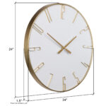 Viola Modern Round Metal Wall Clock - Image 3
