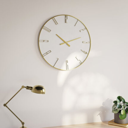 Viola Modern Round Metal Wall Clock